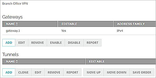 Screen shot of the BOVPN settings